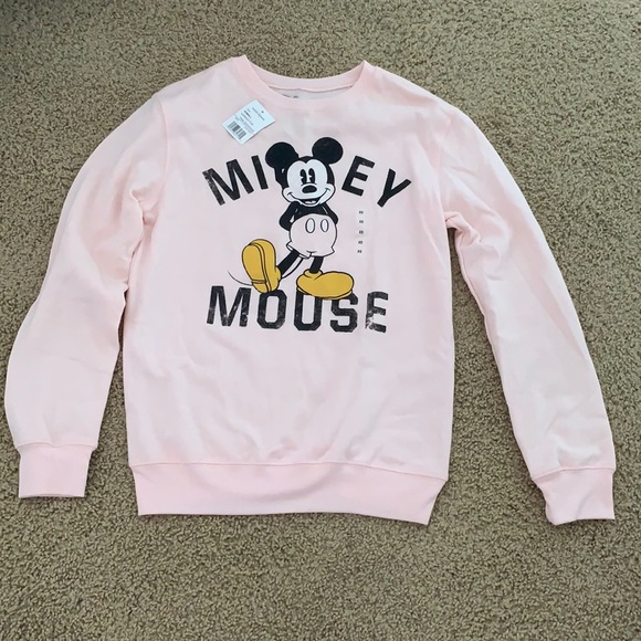 Disney Sweaters Womens Disney Light Pink Mickey Mouse Sweatshirt